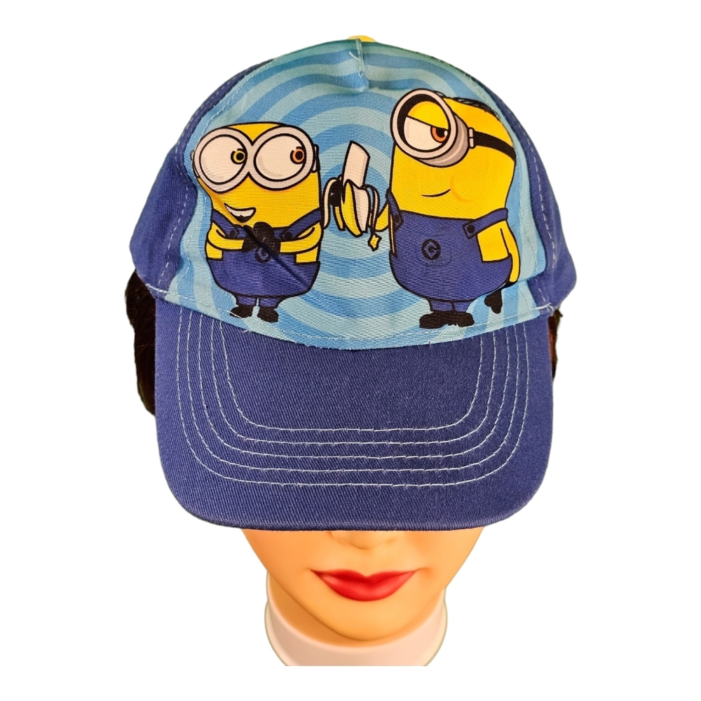 Disney Kids Minions Baseball Snapback Hat‎ Blue Yellow Adjustable OSFM Cap